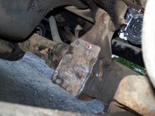 block off plate on f axle Got rid of the 2 piece shaft that never worked right