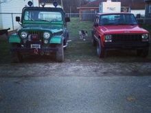 Couple baby jeeps tucked away.