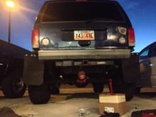 Mud flaps &amp; removable hangers I made.
