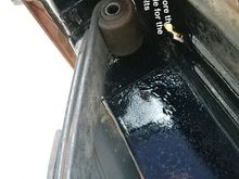 threw some paint on it. Had some trouble drilling the upper holes because the leaf spring wouldn't let me drill up for one of them. So there's a bigger hole now.
