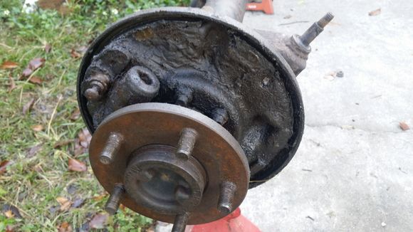 This is a couple months of brake fluid combined with dirt and mud.... yuck.