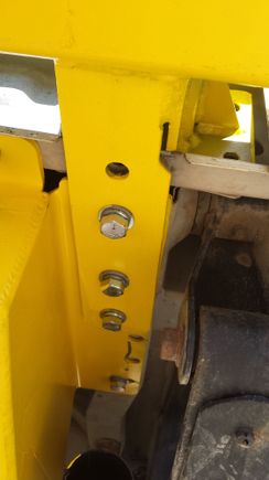 You can see the passenger side support bracket mounted over the gas tank skid.