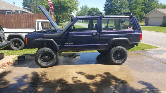 Still working .. Snorkel ,3 core rad,Sye,adams driveshaft,tie rod Grand,etc etc.. Not done so yes legging it and alighnment still. Jeep Xstreme on youtube.