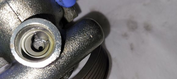receptacle on side of pump that reservoir nipple is inserted into.