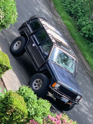 Here’s some better pics of the finished project. I painted the roof white to help keep the heat out.