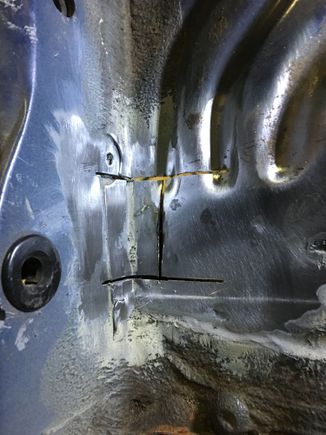 Now cut across the first two cuts.