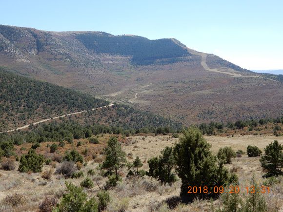 Here's the view.   Fall colors inn the high desert and a little forest fire haze on the horizon