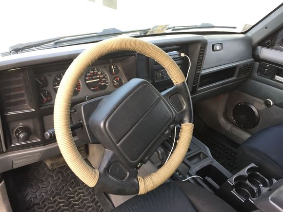 Wrapped the steering wheel in paracord