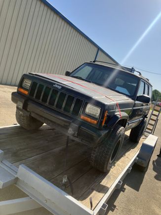 This jeep sat in a field for around 4 years I think the inside of the radiator busted and leaked coolant into the transmission so I got a pretty good deal on it $200.