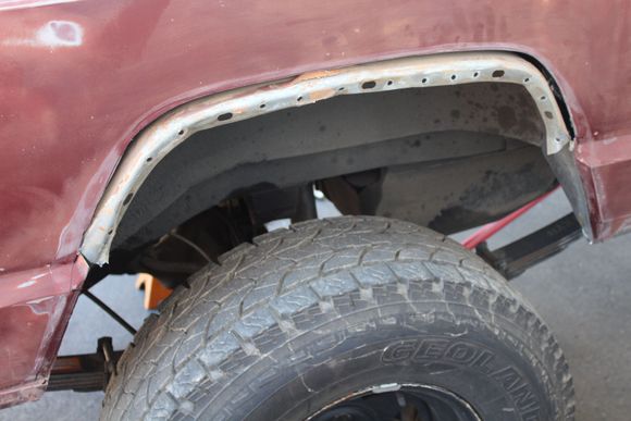 Rear fenders, big project, scary for me at first, not much experience with welding thin stuff.  Also "body work" another scary part.