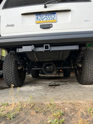 Hitch receiver installed 