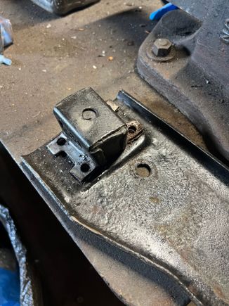 Drilled out the bracket spot welds 