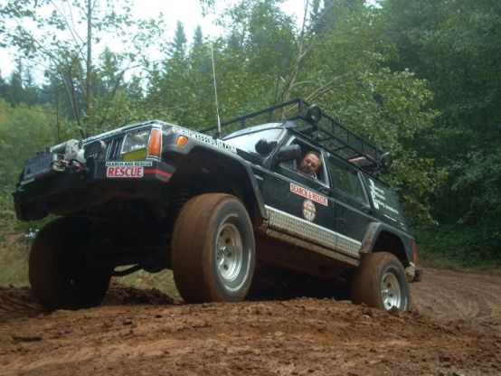 My son and I having a lot of fun slinging mud