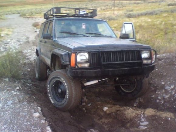 At West Mountain, wimpy bald tires!