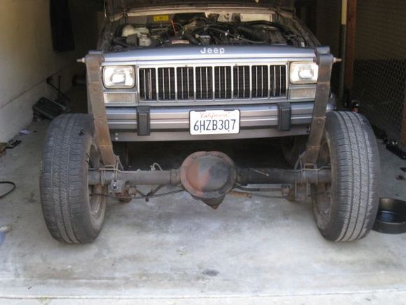 after i realized that i just removed my rear axle in the back of my garage....then i was pissed. i spent the next 2 hours or so getting the rear axle to the front of my jeep