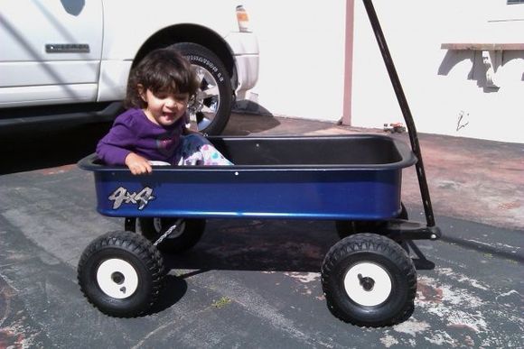 Daughter Alisha's lifted Radio Flyer