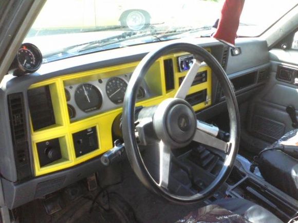 New Dash Trim Painted Yellow