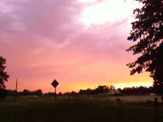 front yard in dillwyn at dusk