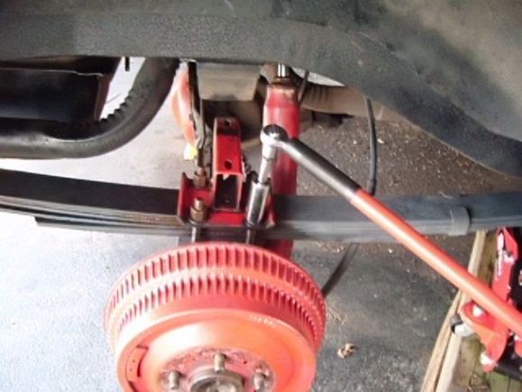 i don't know if anyone is reading this but the whole Or deal here was to take off my lift block's. tell, i found out it was welded to the added leaf. lol.