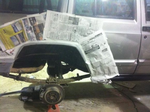 rolling the rear fenders