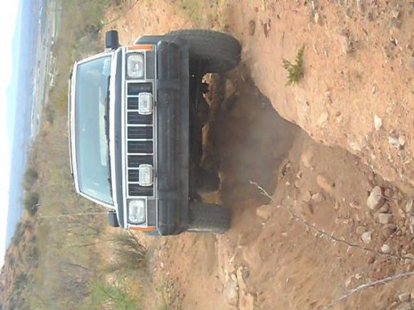 beatin up the stock jeep