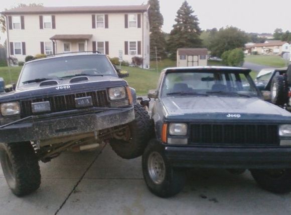 Parked my jeep on a heep.