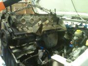 pullin it threw the piston thro the wall