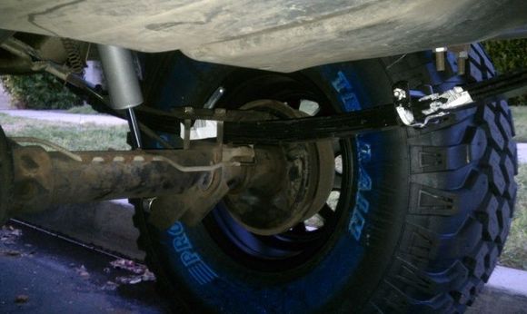 Leaf and rear shock