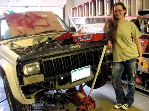 I did get dirty and helped Jeff change my clutch. I got busted up trying to help change the transmission too!