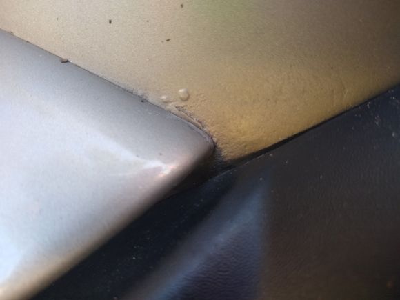 lower quarter panel rusted see it bubbling thru paint also see the rust I know its rust thru same way on other side also.