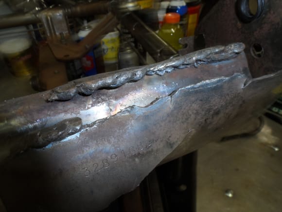 this piece was "welded" back on after the factory spot welds broke.