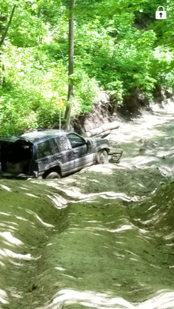 Ripped off the front bumper and ran it over a bunch. (Apparently he went back to get it)