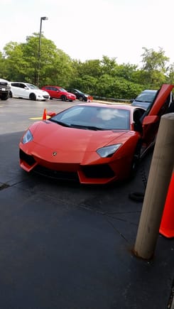 And this sweet Lamborghini Aventador came in today. Pretty uncommon here.