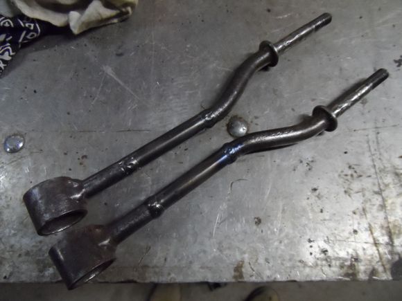 I straightened them out and added 2.75". i figured a 3 inch lift with a bit of sag