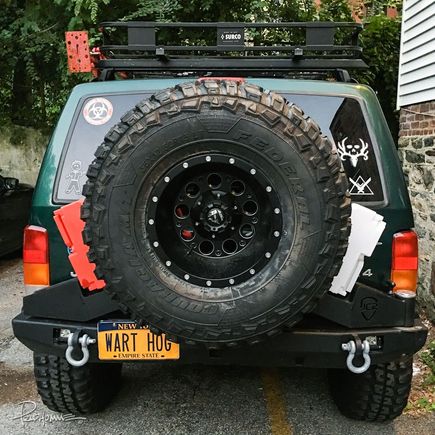 Big ass tire covers my view completely. Back up camera would be nice but doing fine without it for now.