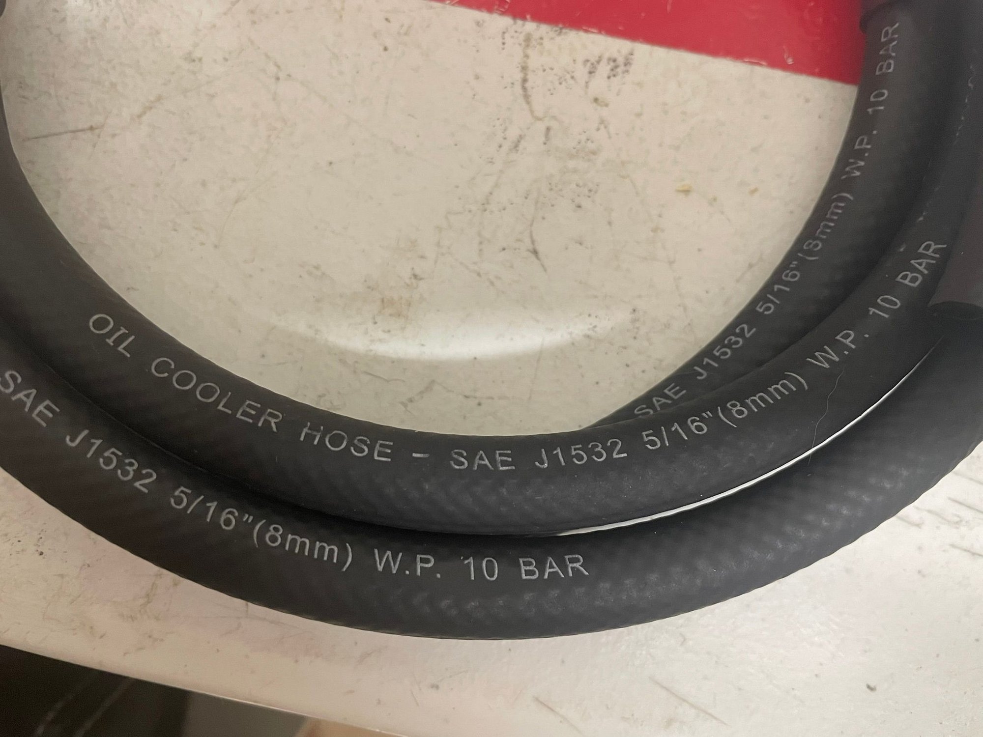 Use oil cooler hose ONLY! I bought mine online, local parts store didnt have it.