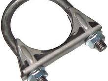 A saddle clamp, or muffler clamp. 

I did Oldblue’s exhaust on jack stands. 
I disconnected the O2 sensors and removed them away from the car, more room for a longer breaker bar. 