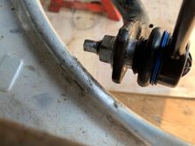 Or here, that mark on the LCA is from my wrench removing the old link