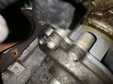 The water pump already installed 