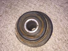 That same bushing, a little worn and loose in July 2018.