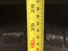 26 3/4 inches, 1/2 inch higher.