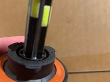 On the left are the high beams and the left low. 