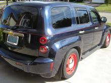 Red rally rims with baby moons! 