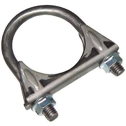 A saddle clamp, or muffler clamp. 

I did Oldblue’s exhaust on jack stands. 
I disconnected the O2 sensors and removed them away from the car, more room for a longer breaker bar. 