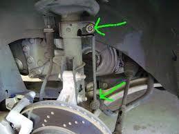 Here’s the top fastener, 18 mm nut, if it’s not loose it’s good, don’t change them , if they are loose and clunking, change them 
