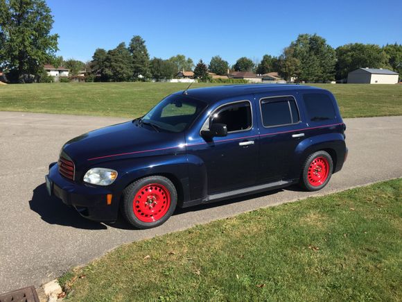 Ready for winter with new rubber and fresh powder coating on the OEM steelies
