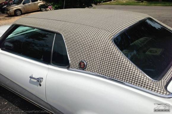 Maybe I can find a quart of houndstooth vinyl roof paint, like on this Cougar! 