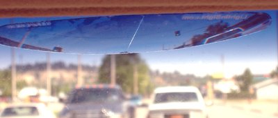 These are photos of a LightinSight , a vinyl lens that sticks to the windshield, our member Lucky sent me his when he sold his HHR.