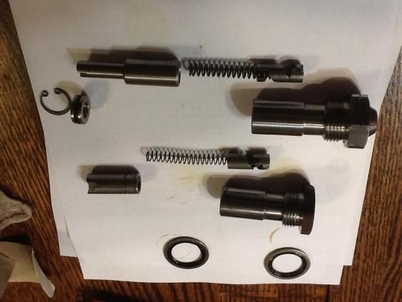 The hump version is for the 2.0, 2.2, 2.4 with VVT on the top
The flat top version is for the 2.2 non VVT on the bottom 
The part on the right end of each spring is the release mechanism when you tap the chain shoe to activate it 