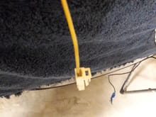 Yellow/Gray wire from starter to TIPM relay and Fuse 15. Notice the large gap where the wire connects to the harness.